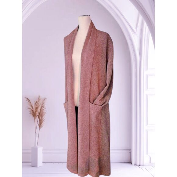 Maxsport Heathered Purple Maxi Sweater Open Cardigan Size L - Picture 1 of 6